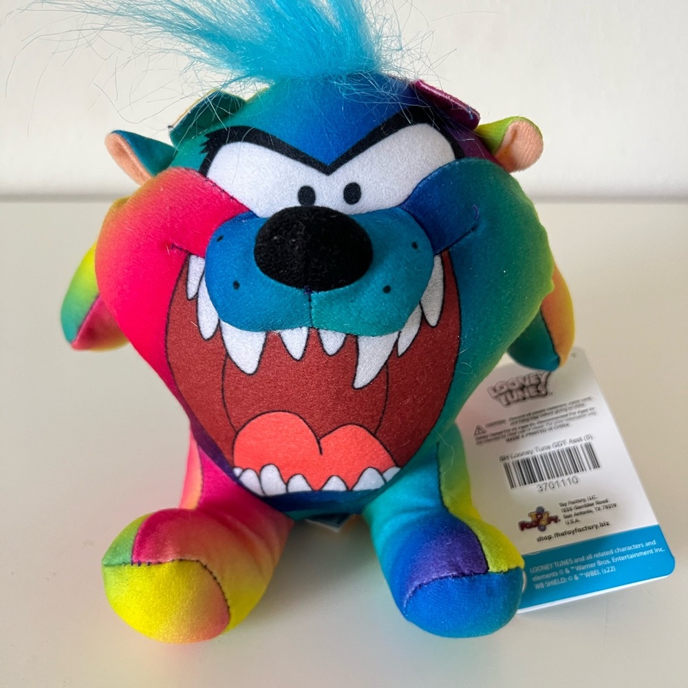 Warner Bros. Taz Rainbow Plush Toy